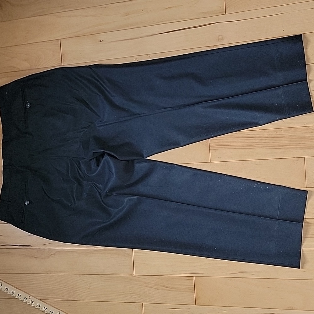 Canali exclusive black Pleatsd Suit Pantz Dress Pants 34w - Picture 9 of 11